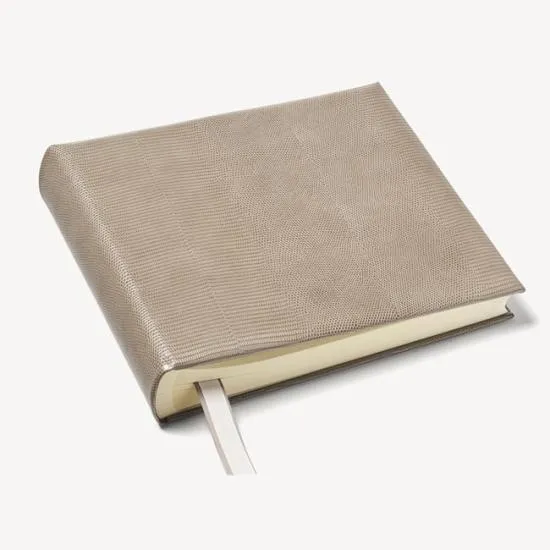 12inch Lizard Print Leather Photo Album Latte Lizard Women Aspinal Of London Albums