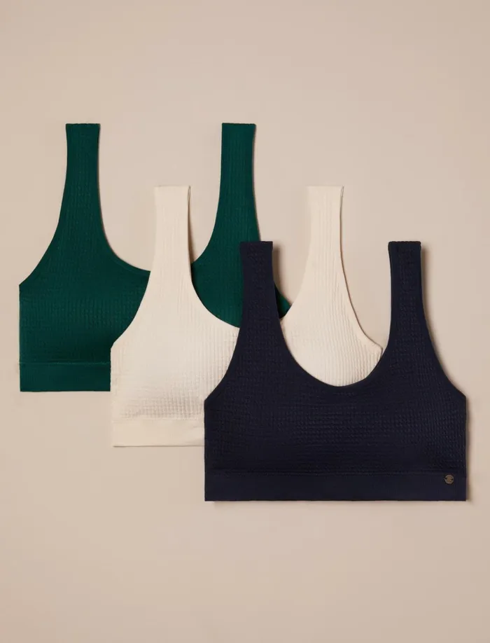 3 Pack Nylon Span Bra Medium Green Women Lucky Brand Intimates and Sleepwear