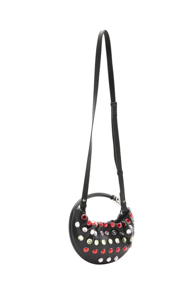 Accessories Le Domino Sonia Rykiel Domino Bag In Leather And Rhinestones