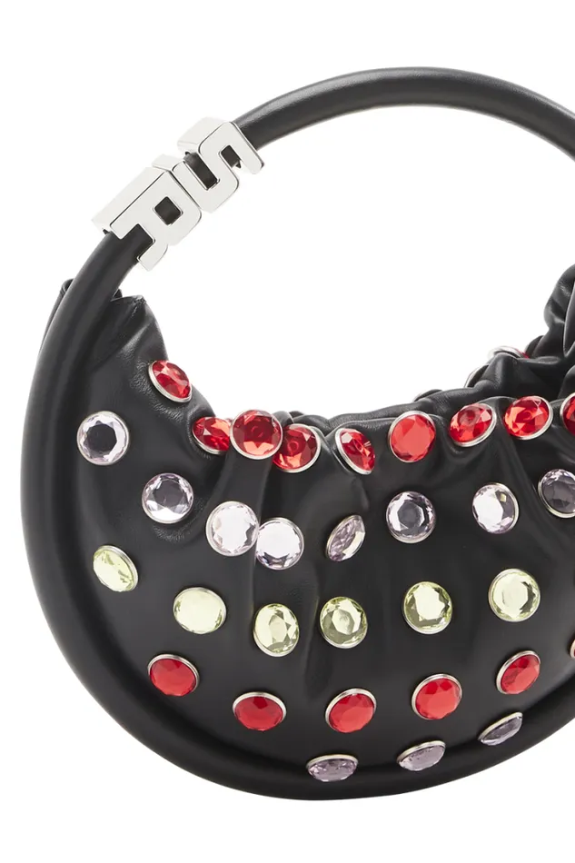 Accessories Le Domino Sonia Rykiel Domino Bag In Leather And Rhinestones