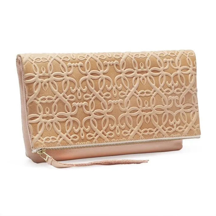 Accessories Women Alex And Ani Gabriel Leather Fold Over Clutch Blush
