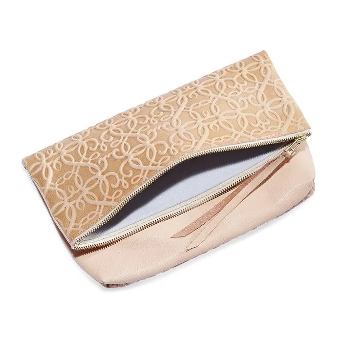 Accessories Women Alex And Ani Gabriel Leather Fold Over Clutch Blush