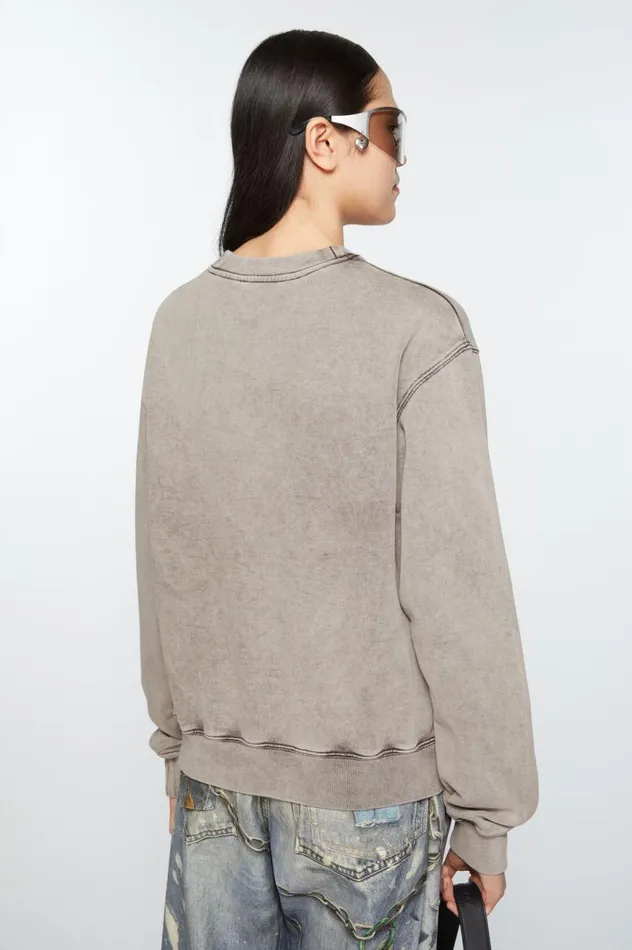 Acne Studios Blurred Logo Sweater Faded Grey Women Sweatshirts