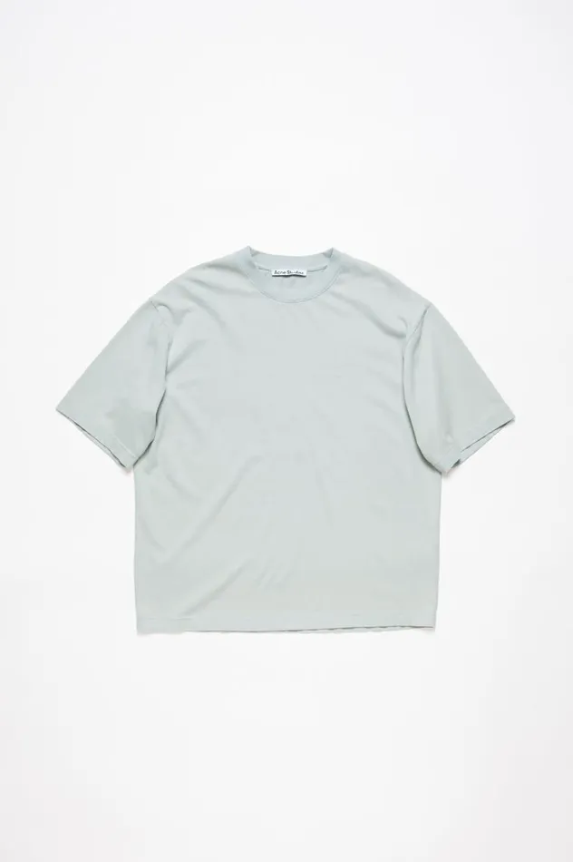 Acne Studios Crew Neck Tshirt 8211 Relaxed Fit Soft Blue Men Tshirts