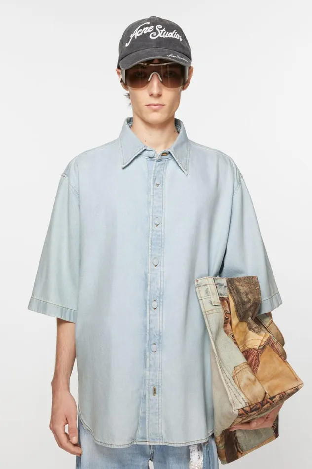 Acne Studios Denim Buttonup Shirt 8211 Relaxed Fit Indigo Blue Women Shirts and Blouses Acne Studios Denim Buttonup Shirt 8211 Relaxed Fit Indigo Blue Women Shirts and Blouses