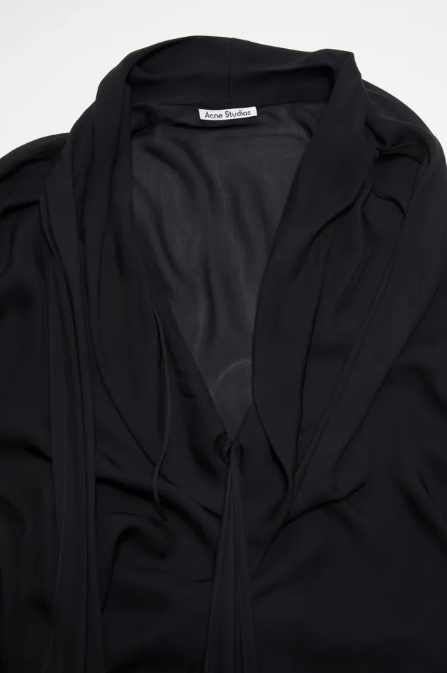 Acne Studios Dress Draped Scarf Black Women Dresses