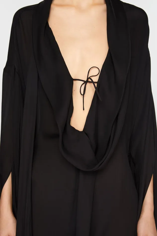 Acne Studios Dress Draped Scarf Black Women Dresses