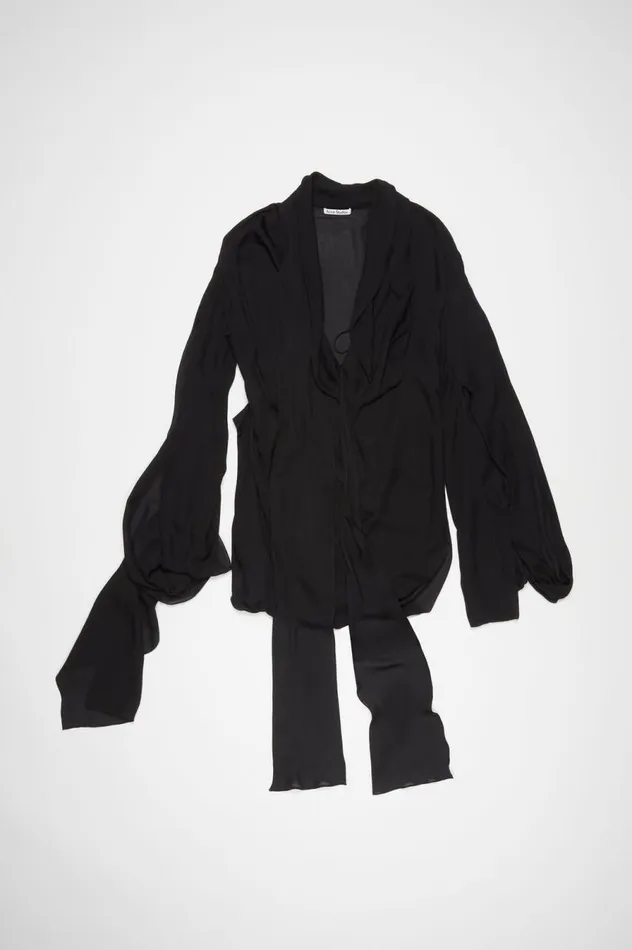 Acne Studios Dress Draped Scarf Black Women Dresses