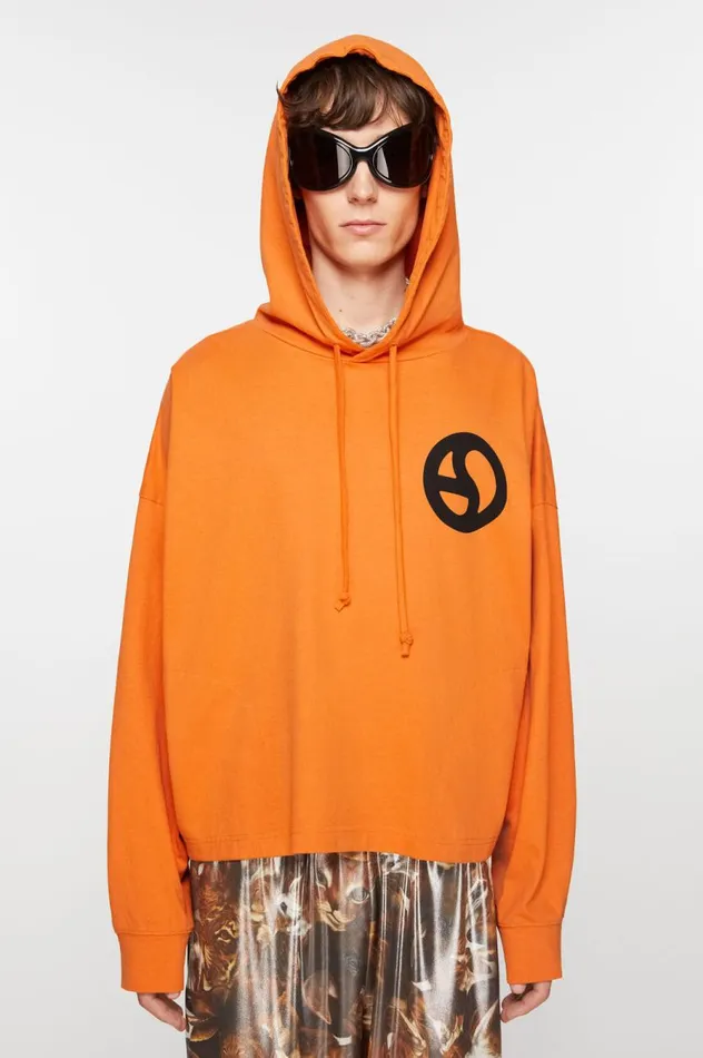 Acne Studios Hooded Sweater Sharp Orange Women Sweatshirts
