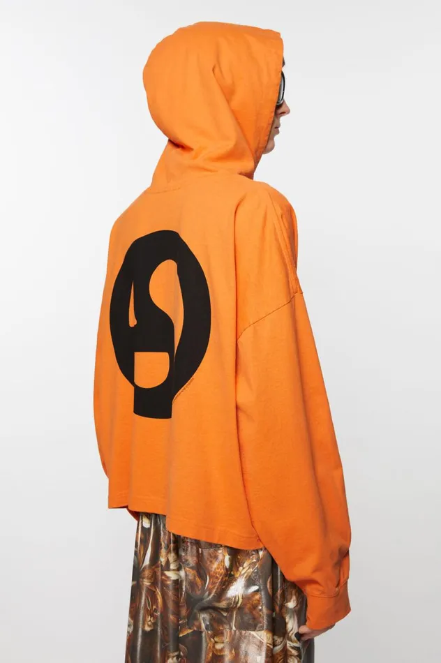 Acne Studios Hooded Sweater Sharp Orange Women Sweatshirts