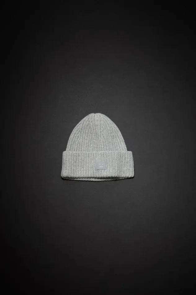 Acne Studios Knit Beanie 8211 Children Light Grey Melange WomenMen Children