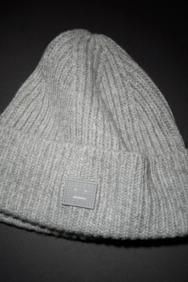 Acne Studios Knit Beanie 8211 Children Light Grey Melange WomenMen Children