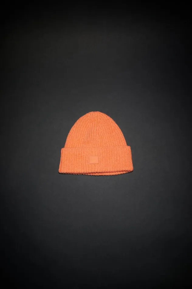 Acne Studios Knit Beanie 8211 Children Mandarin Orange Melange WomenMen Children
