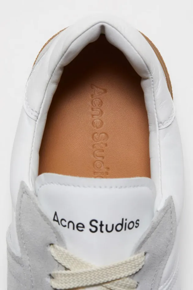 Acne Studios Laceup Sneakers Whitebrown Men Shoes