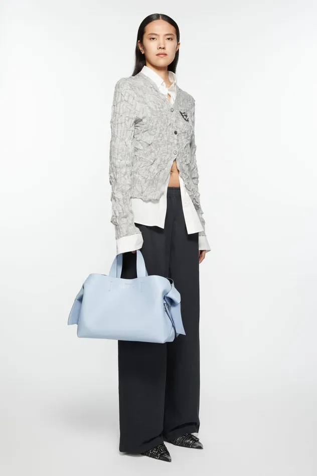 Acne Studios Musubi Midi Tote Baby Bluebrown Women Bags