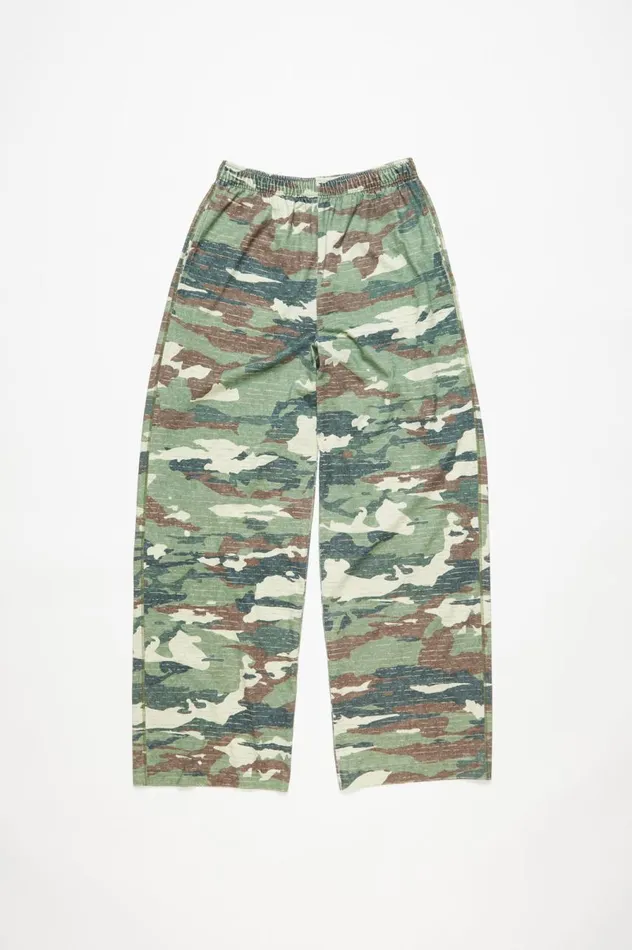 Acne Studios Print Sweatpants Khaki Green Men Trousers