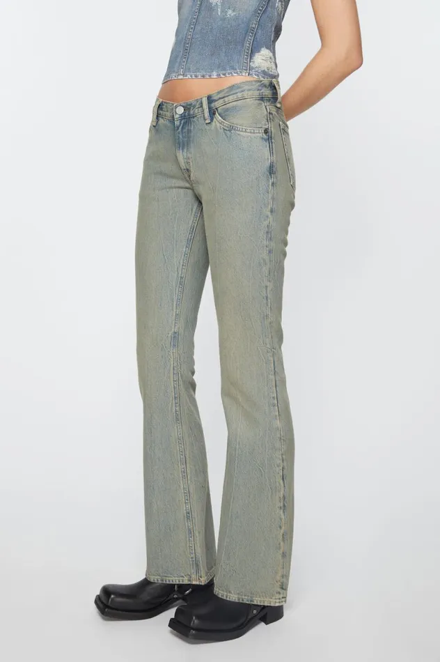 Acne Studios Slim Fit Jeans 8211 2005 Bluebeige Women Jeans