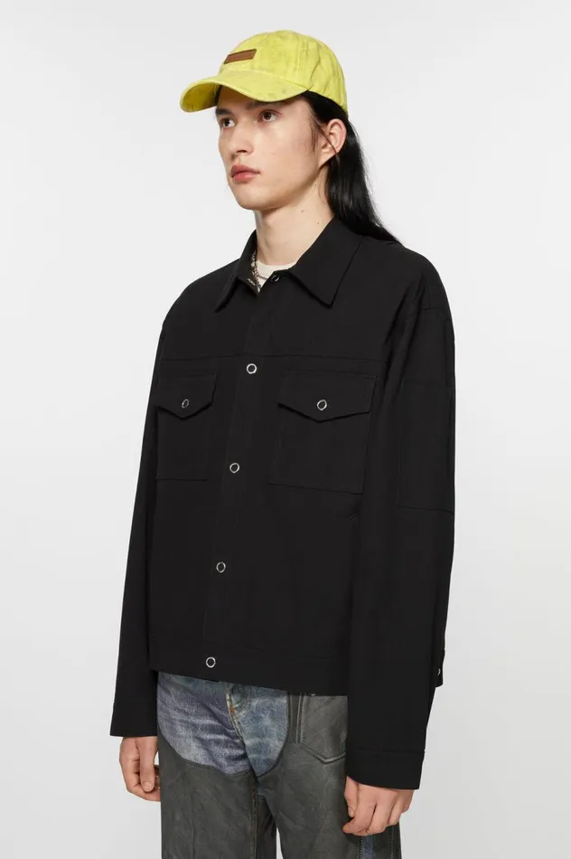 Acne Studios Twill Jacket Black Men Outerwear