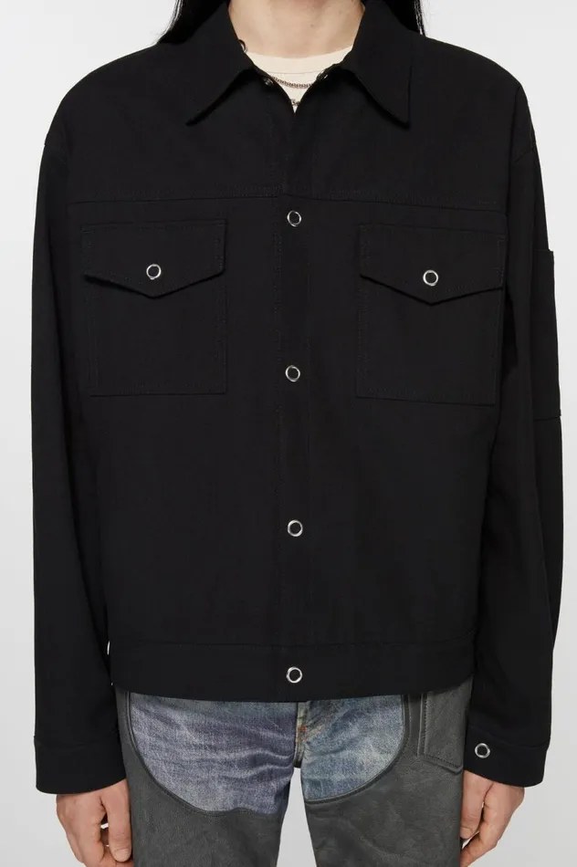Acne Studios Twill Jacket Black Men Outerwear