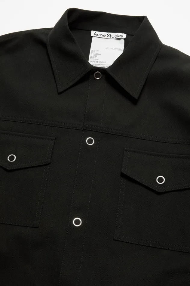 Acne Studios Twill Jacket Black Men Outerwear