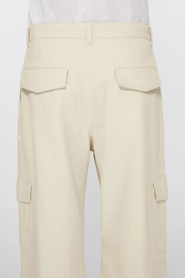 Acne Studios Twill Trousers Ivory White Men Trousers