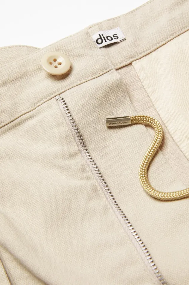 Acne Studios Twill Trousers Ivory White Men Trousers