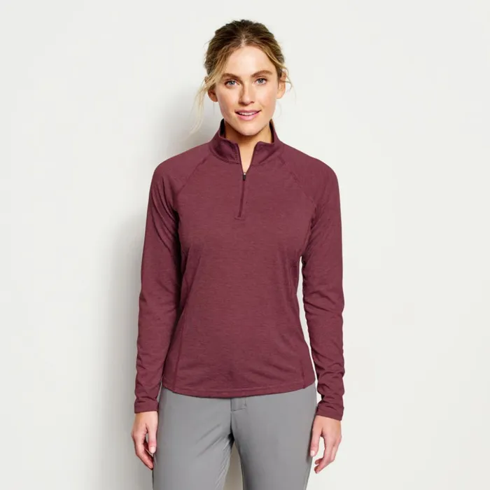 Active Women Orvis Womens Drirelease LongSleeved QuarterZip Tee Port