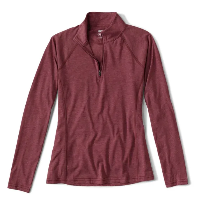 Active Women Orvis Womens Drirelease LongSleeved QuarterZip Tee Port
