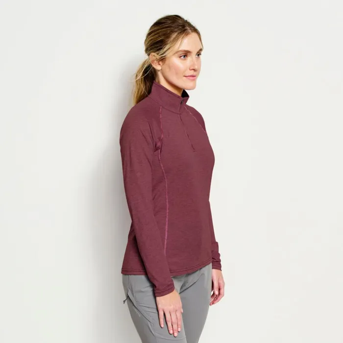 Active Women Orvis Womens Drirelease LongSleeved QuarterZip Tee Port