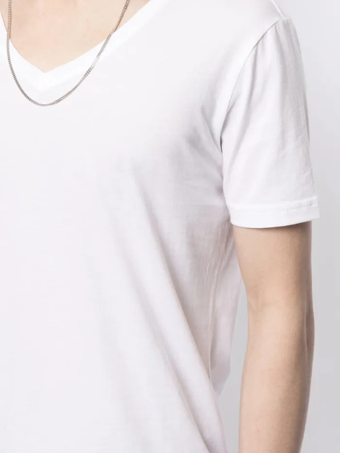 Adam Lippes TShirts Short Sleeve VNeck TShirt In Pima Cotton White 8211 Men