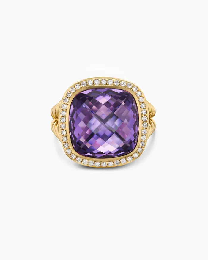 Albion Ring In 18K Yellow Gold With Diamonds 15mm Women David Yurman Statement Albion Ring In 18K Yellow Gold With Diamonds 15mm Women David Yurman Statement