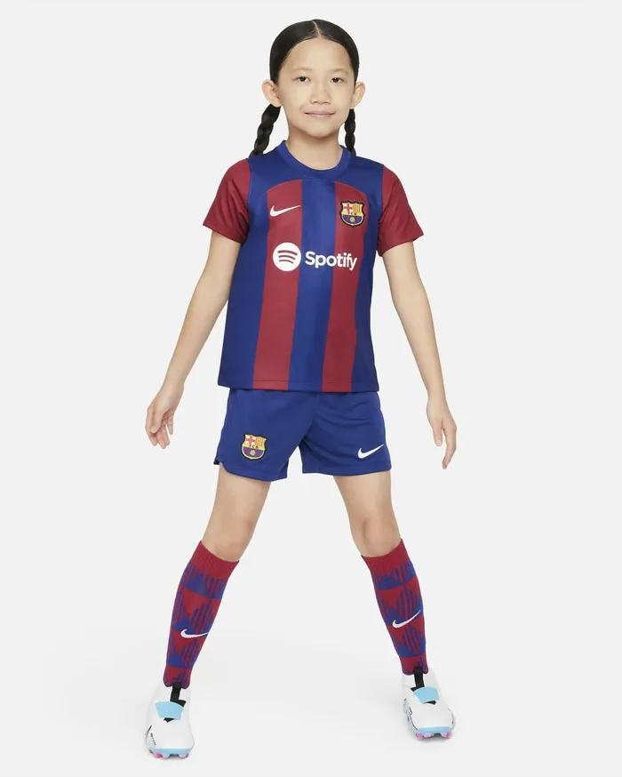 All Clothing Kids Nike FC Barcelona 202324 Home Deep Royal Bluenoble Redwhite