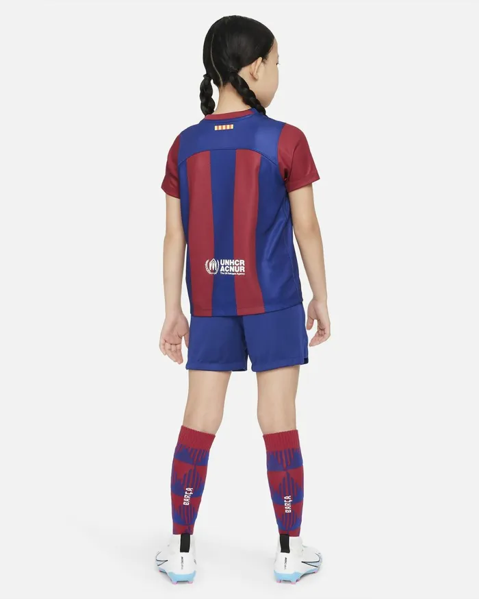 All Clothing Kids Nike FC Barcelona 202324 Home Deep Royal Bluenoble Redwhite