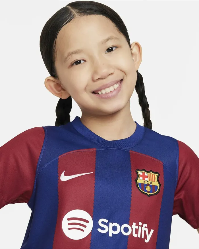 All Clothing Kids Nike FC Barcelona 202324 Home Deep Royal Bluenoble Redwhite