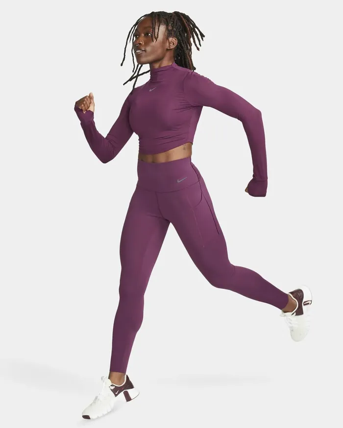 All Clothing Women Nike DriFIT One Luxe Bordeaux
