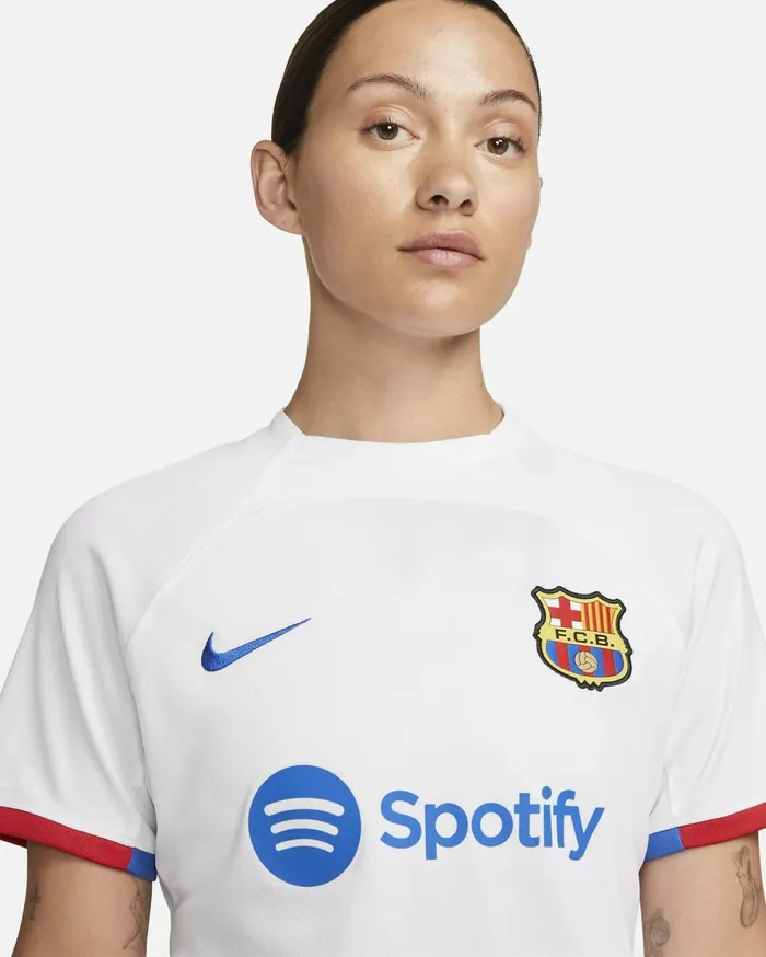 All Clothing Women Nike FC Barcelona 202324 Stadium Away Whiteuniversity Redroyal Blueroyal Blue