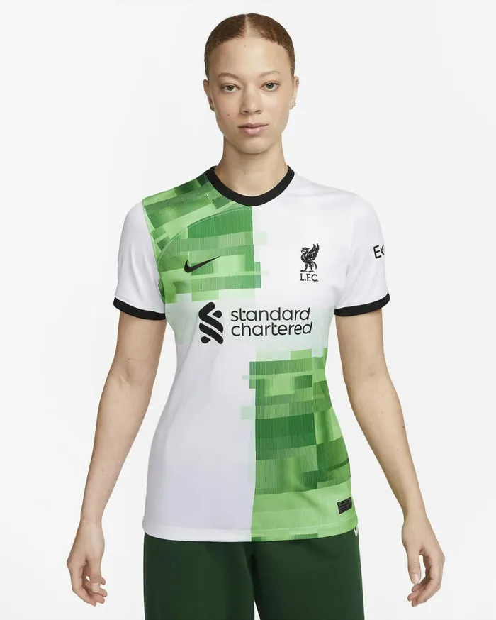 All Clothing Women Nike Liverpool FC 202324 Stadium Away Whitegreen Sparkblack