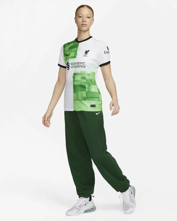 All Clothing Women Nike Liverpool FC 202324 Stadium Away Whitegreen Sparkblack
