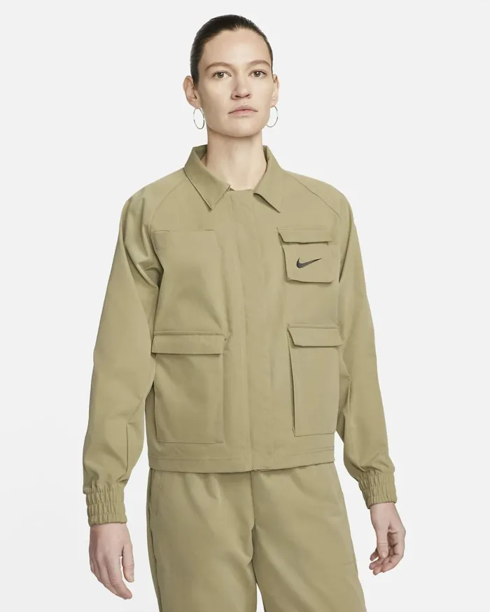 All Clothing Women Nike Sportswear Swoosh Neutral Oliveblack