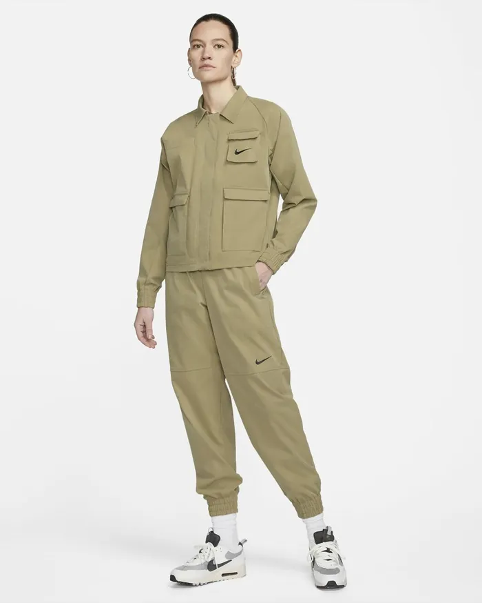 All Clothing Women Nike Sportswear Swoosh Neutral Oliveblack