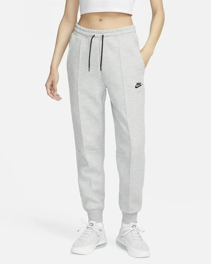All Clothing Women Nike Sportswear Tech Fleece Dark Grey Heatherblack
