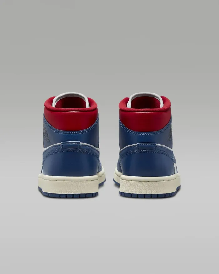All Shoes Women Nike Air Jordan 1 Mid Whitegym Redsailfrench Blue