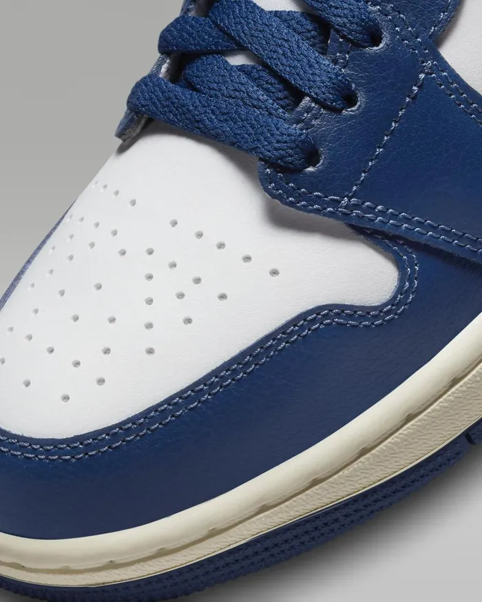 All Shoes Women Nike Air Jordan 1 Mid Whitegym Redsailfrench Blue