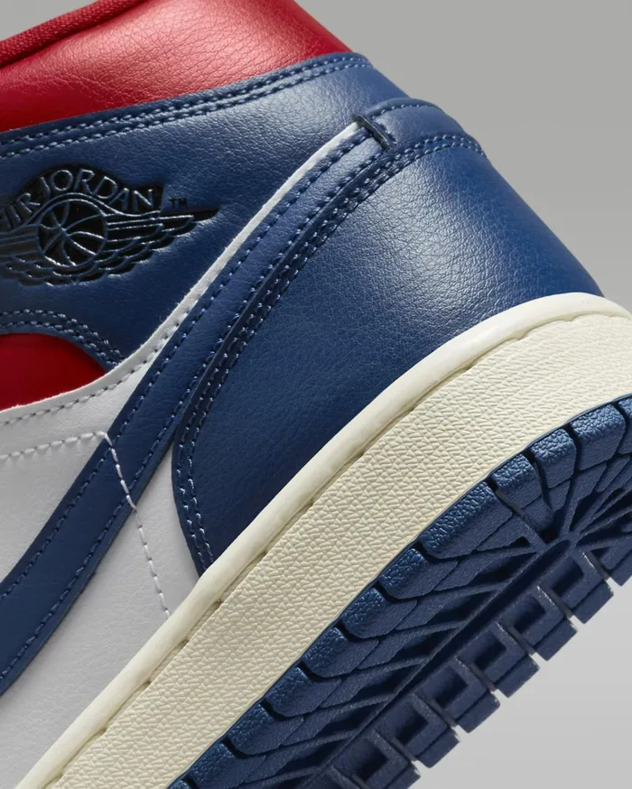 All Shoes Women Nike Air Jordan 1 Mid Whitegym Redsailfrench Blue