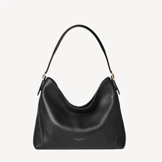 Aspinal Hobo Bag Black Pebble Women Aspinal Of London Shoulder