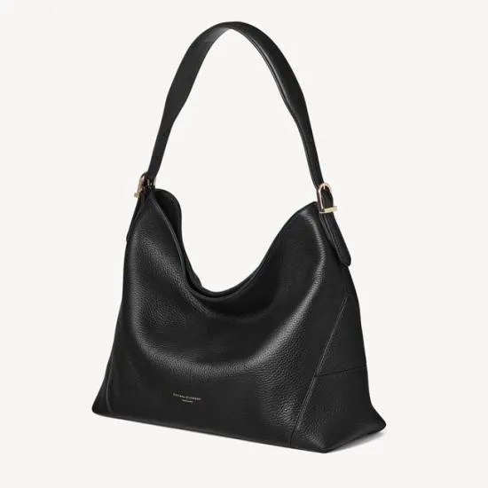 Aspinal Hobo Bag Black Pebble Women Aspinal Of London Shoulder