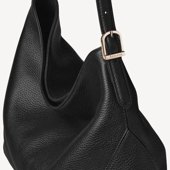 Aspinal Hobo Bag Black Pebble Women Aspinal Of London Shoulder