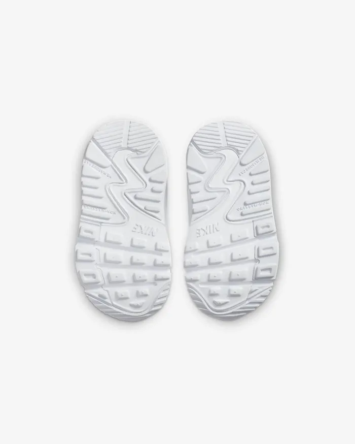 Baby and Toddler 03 Years Kids Nike Air Max 90 LTR Whitemetallic Silverwhitewhite