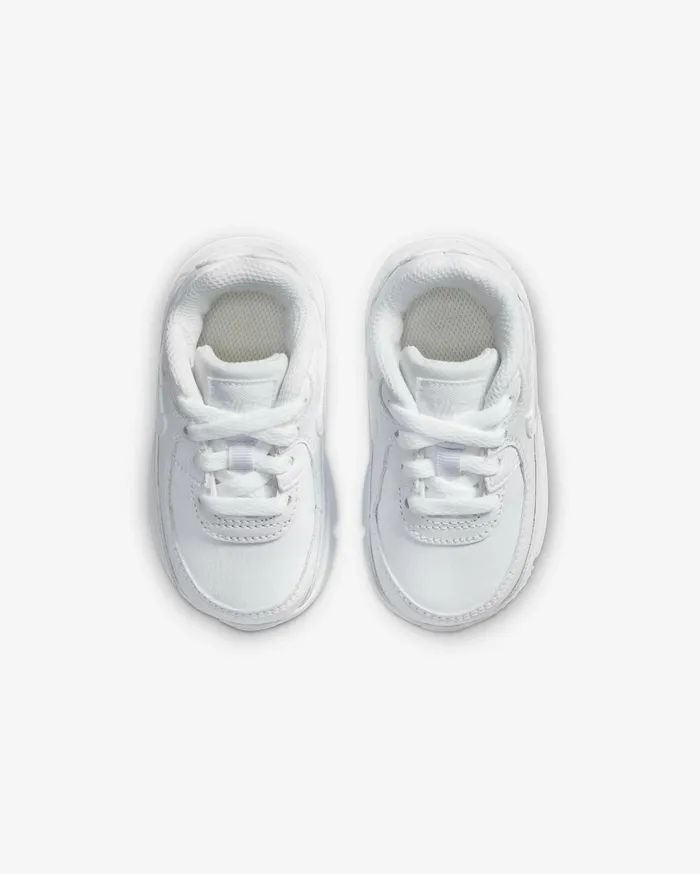 Baby and Toddler 03 Years Kids Nike Air Max 90 LTR Whitemetallic Silverwhitewhite
