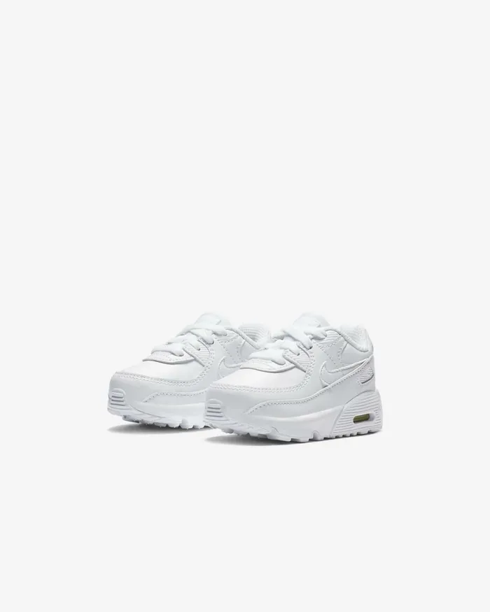 Baby and Toddler 03 Years Kids Nike Air Max 90 LTR Whitemetallic Silverwhitewhite